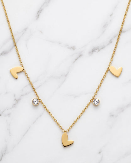 Solamie Heart Charm Chain Necklace - Hero view
