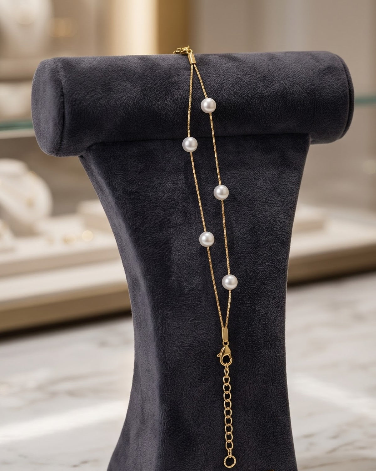 Solmeris Bead Duo Chain Bracelet - styled view