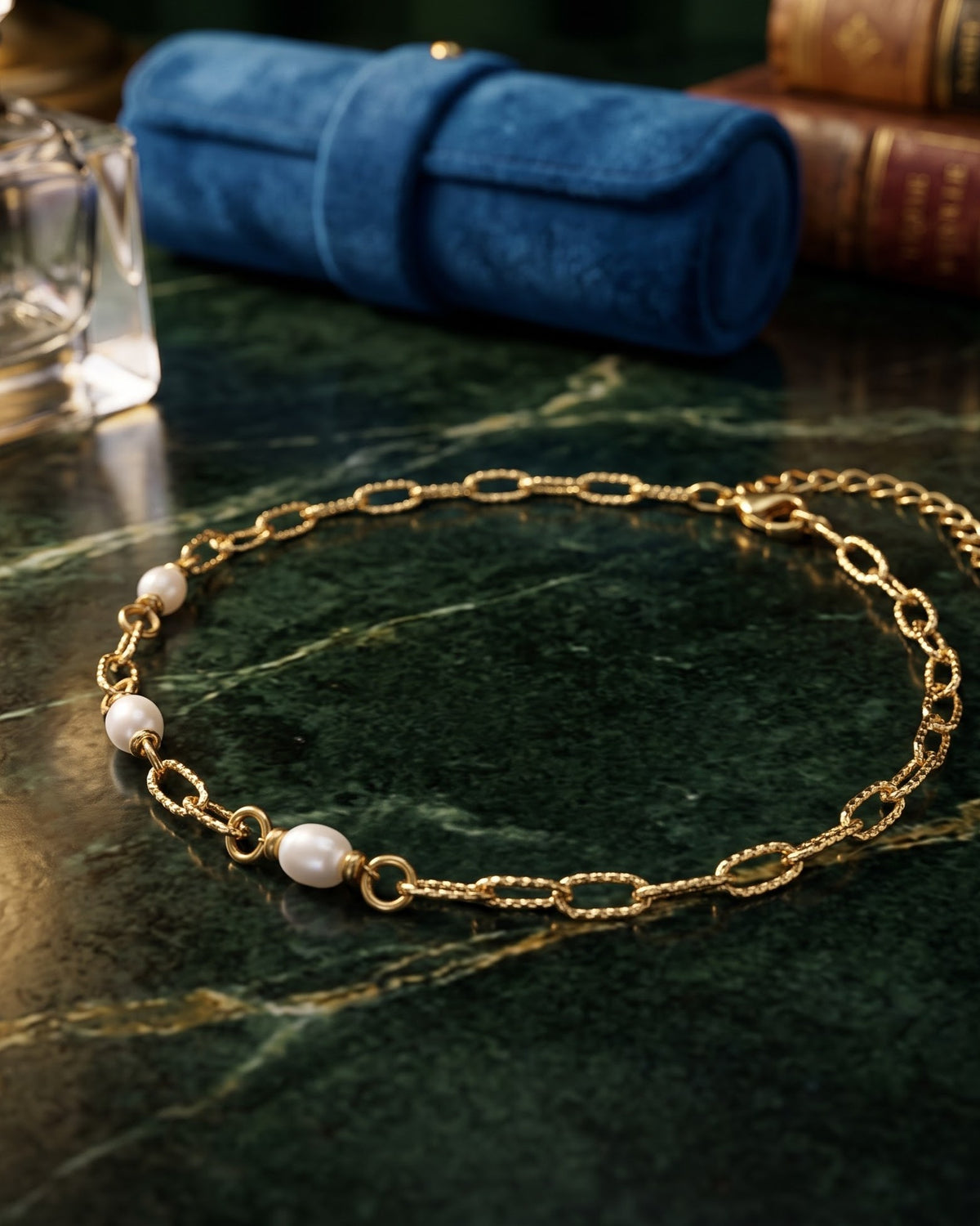 Solbella Bead Chain Anklet - display view