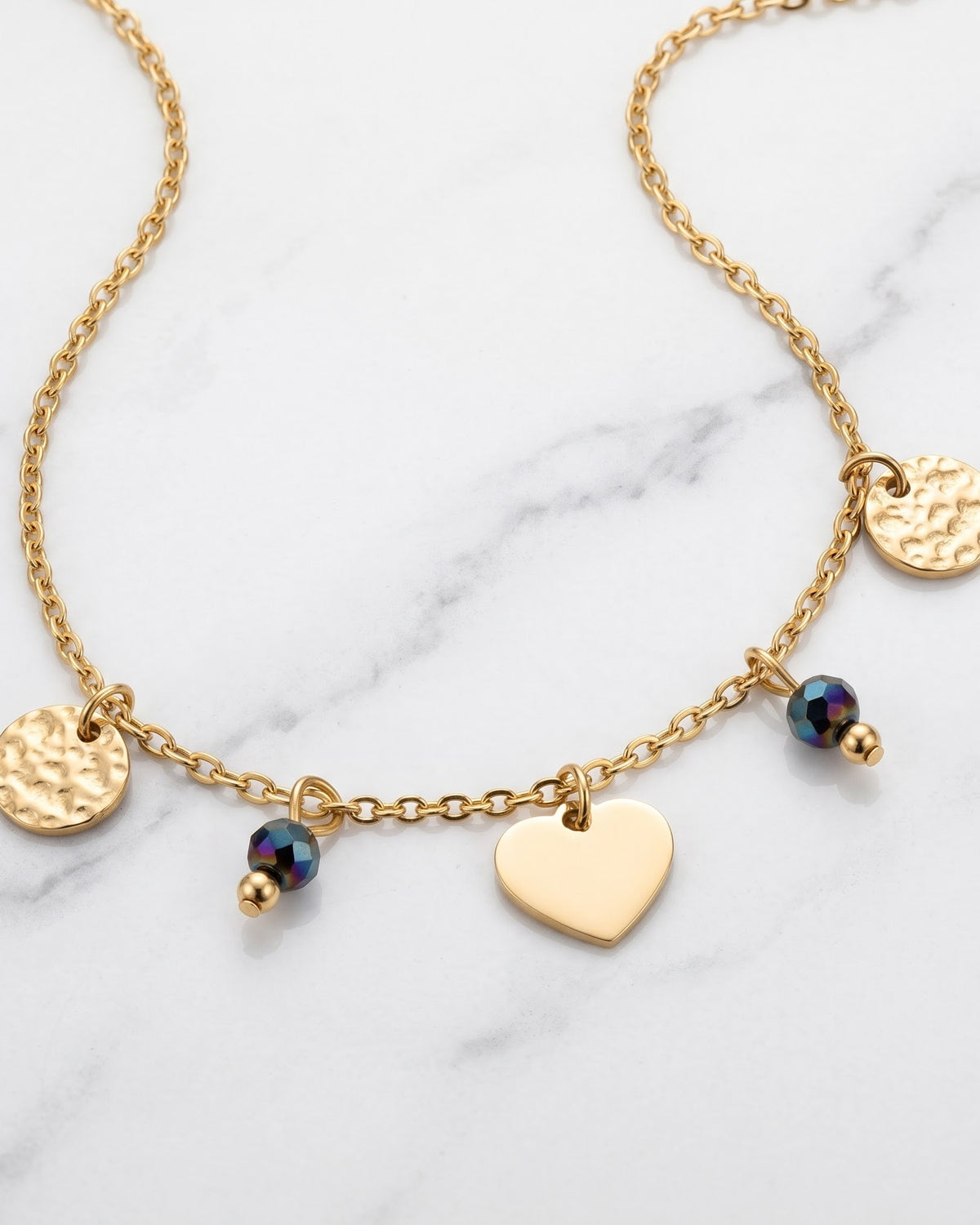 Solbrynn Heart Charm Anklet - hero view