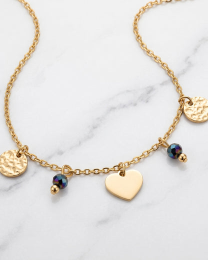 Solbrynn Heart Charm Anklet - hero view