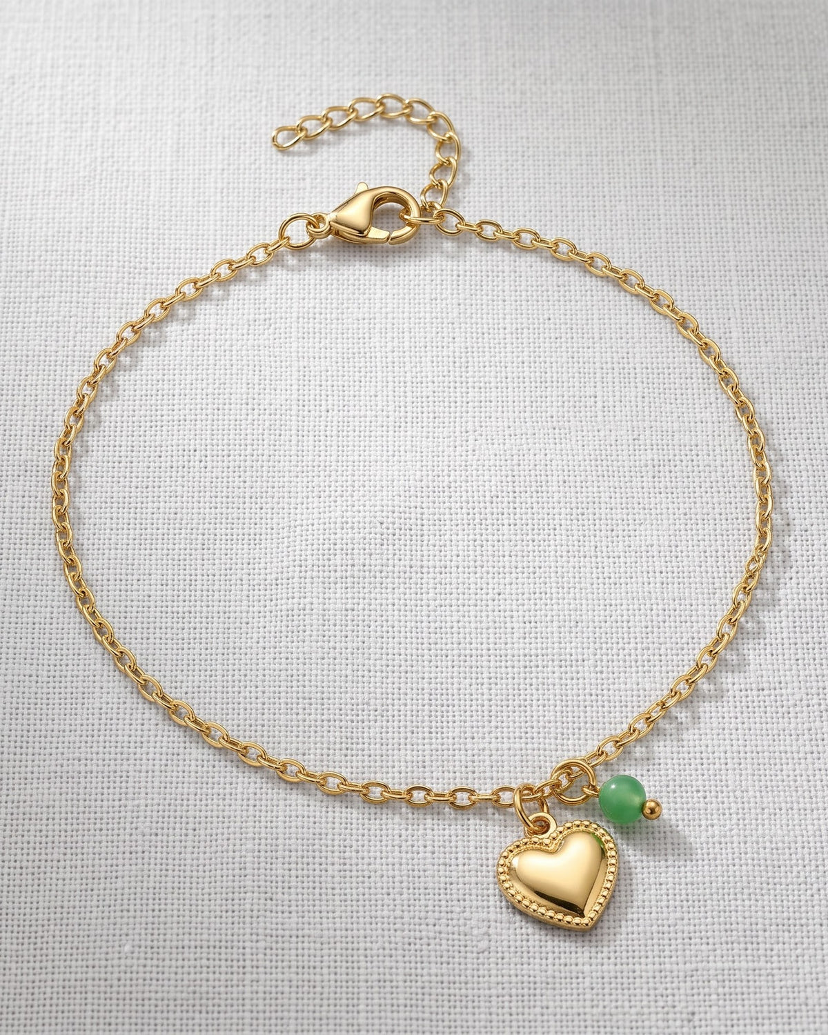 Solzenya Heart Charm Anklet - hero view