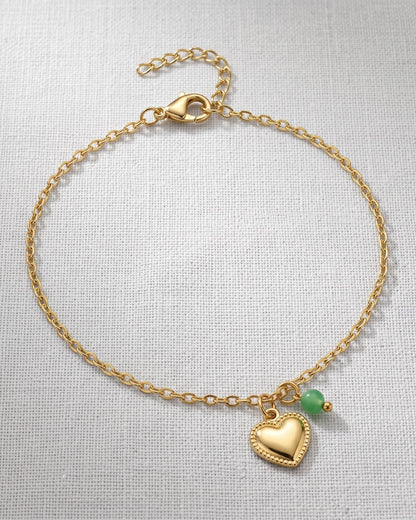 Solzenya Heart Charm Anklet - hero view