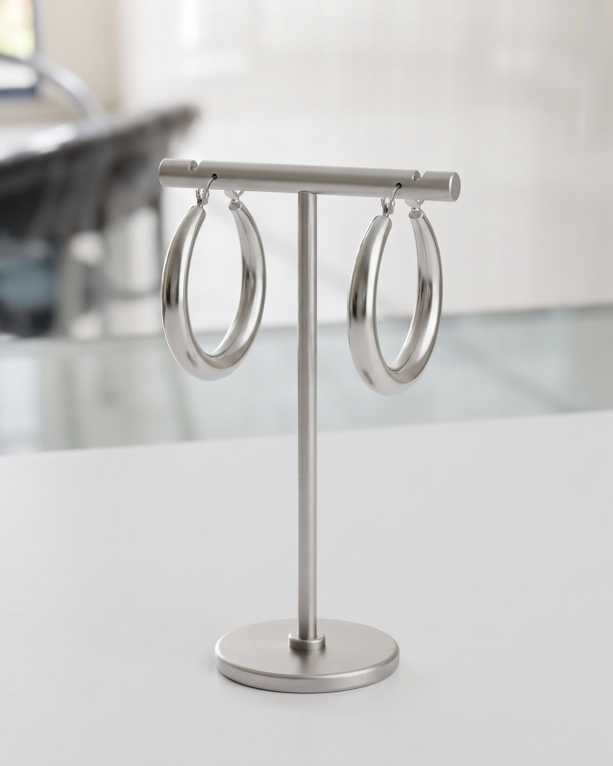Solvaryn Bali Hoop Earrings - display view