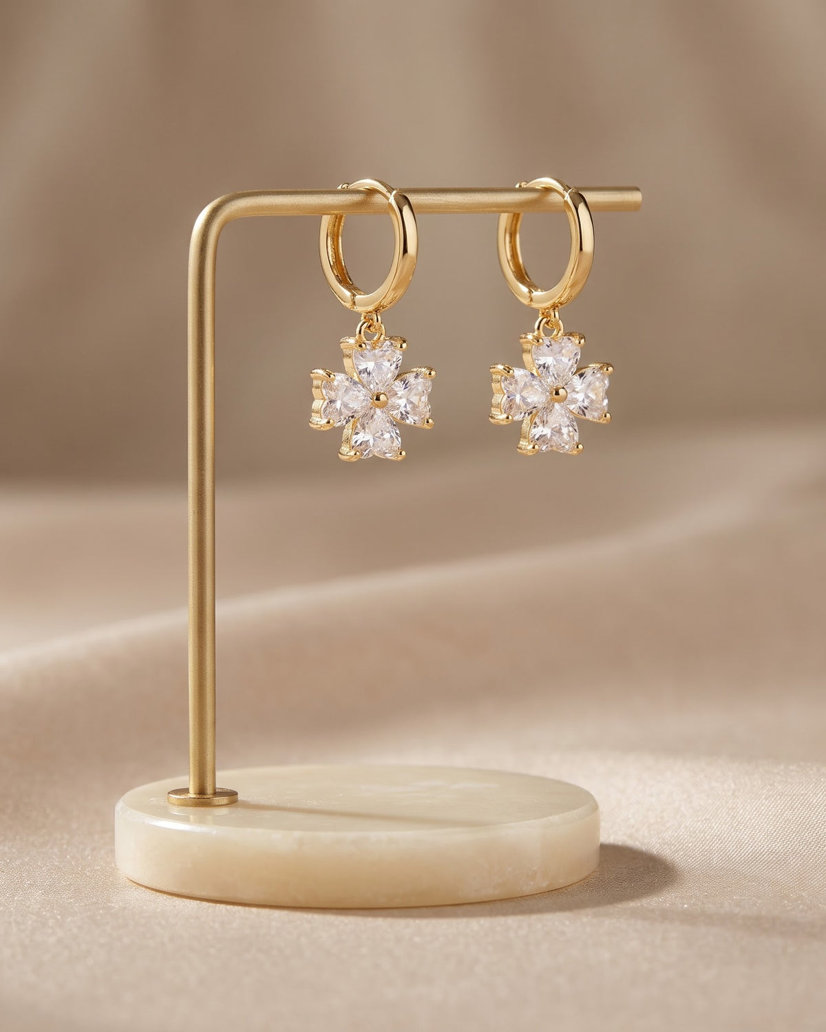 Solpetra Blossom Hoop Earrings - display view