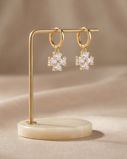 Solpetra Blossom Hoop Earrings - display view
