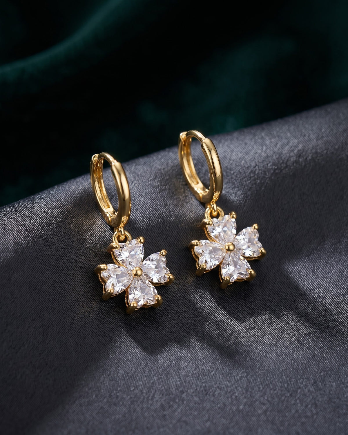 Solpetra Blossom Hoop Earrings - close-up view