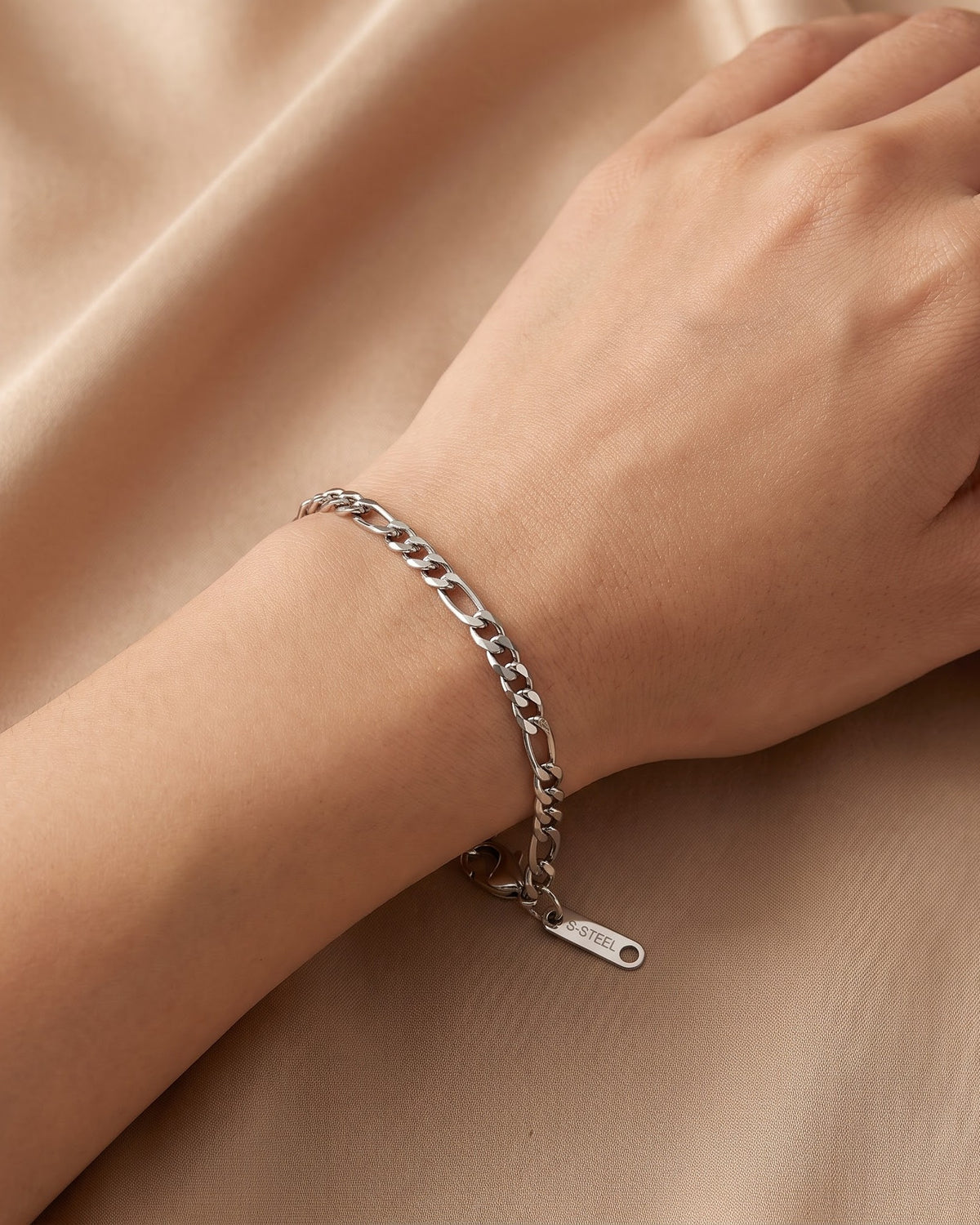 Solaren Figaro Chain Bracelet - Model Worn Shot