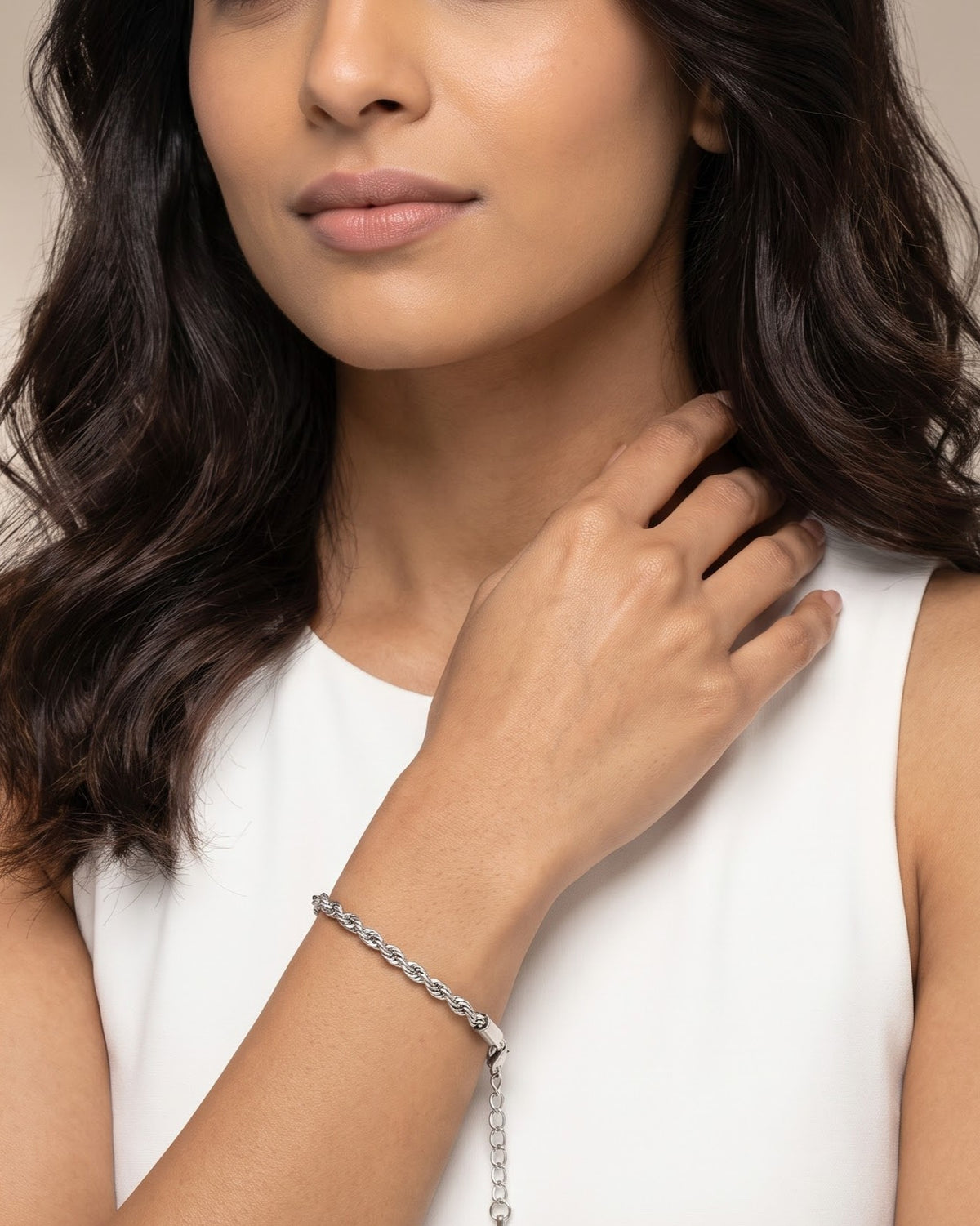 Solvire Rope Chain Bracelet - Model Worn Shot