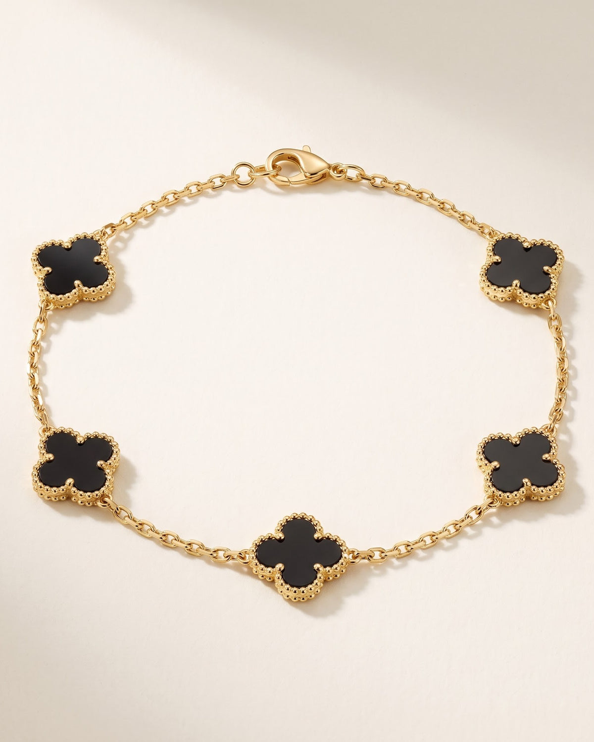 Soltessa Black Flower Chain Bracelet - hero view