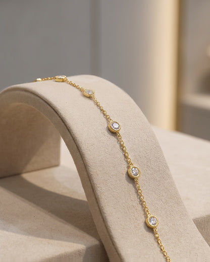 Solfaris Stone Station Chain Bracelet - Stand Display Shot