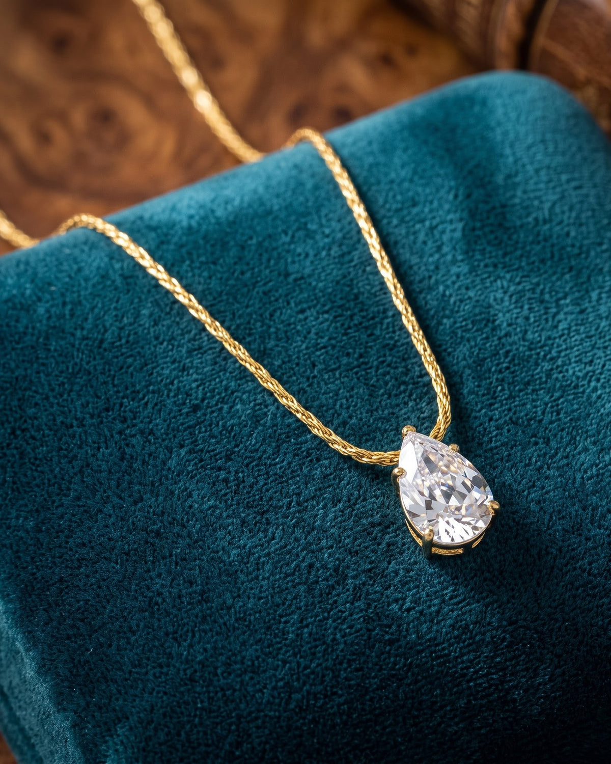 Solayne Pear Stone Pendant Necklace - hero view