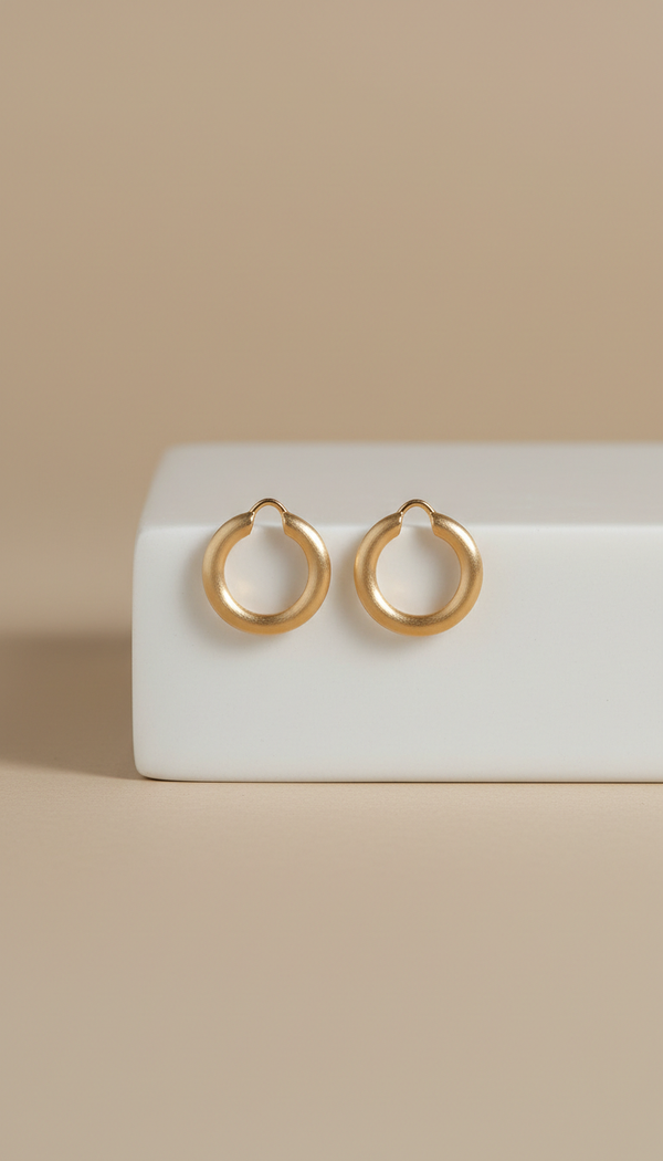 Gold Vermeil Slim Hoop Earrings