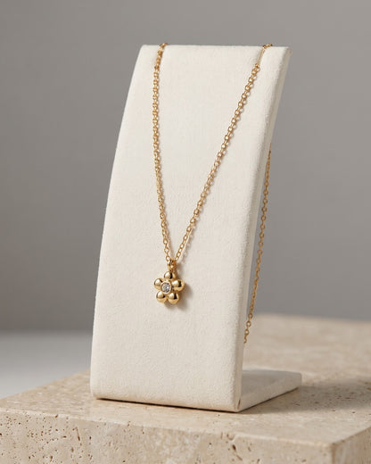 Soleen Petite Flower Pendant Necklace - Display shot