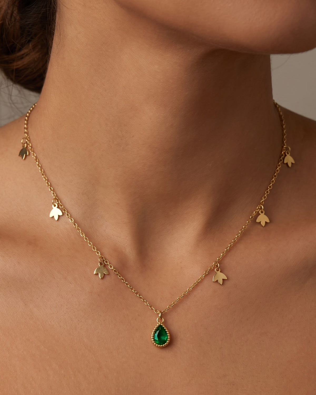 Solmeka Teardrop Pendant Necklace – Model/Worn Shot