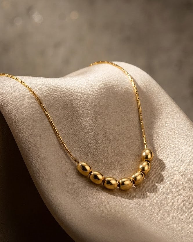 Solyona Rolling Bead Chain Necklace — hero shot