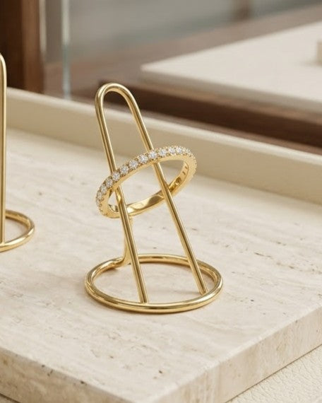 Solvani Line Stacking Ring — on display stand