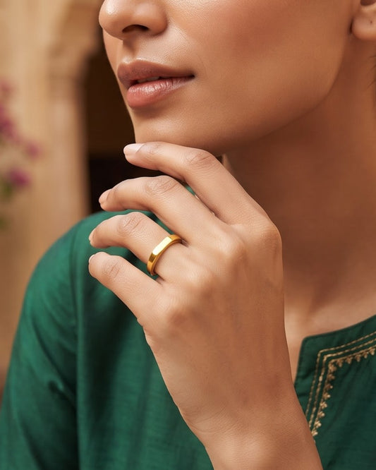 Solvire Edge Band Ring - Model / Worn Shot
