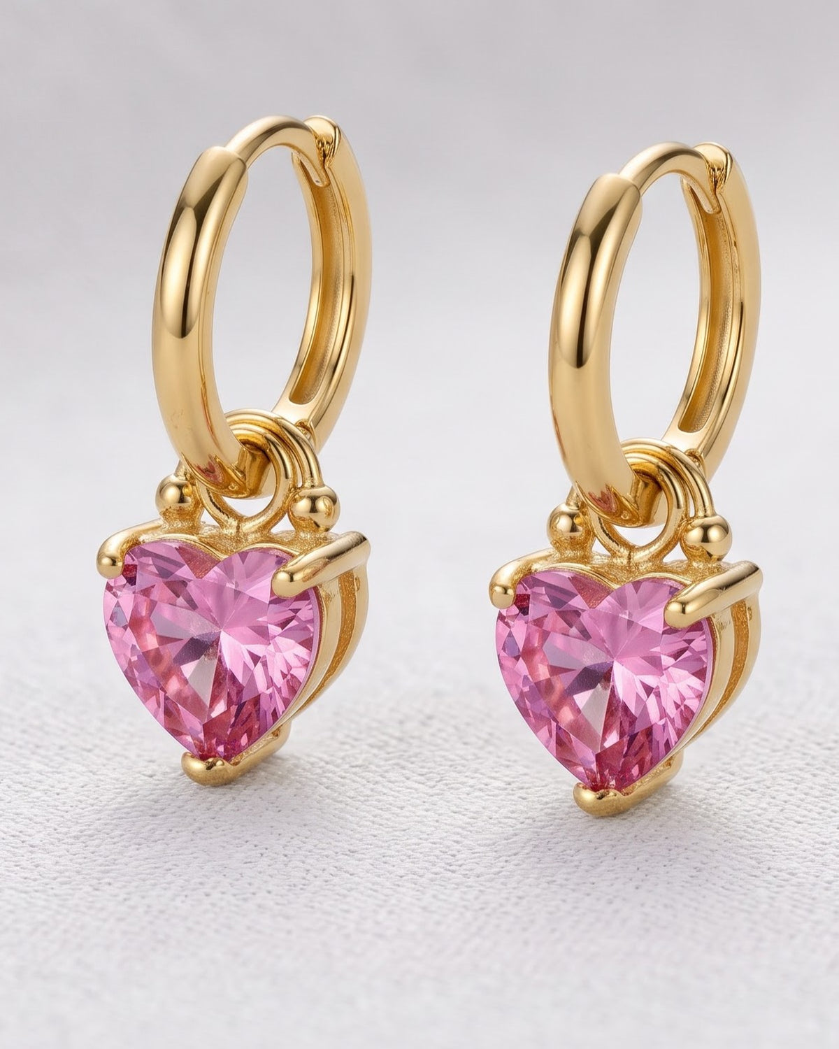 Solrosa Sweetheart Hoop Earrings - Close-up Detail