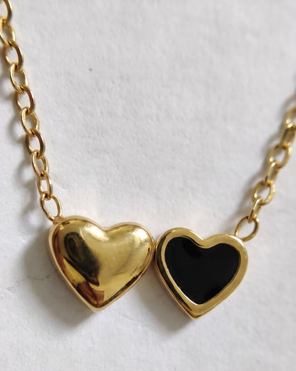 Solkina Duo Heart Pendant Necklace – Cinematic Shot