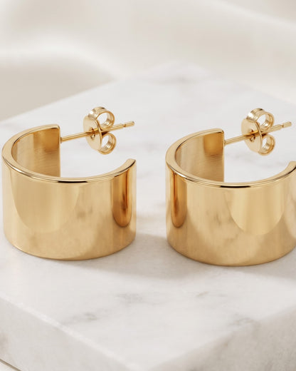 Solyara Wide Hoop Earrings - Close-up / Detail Shot