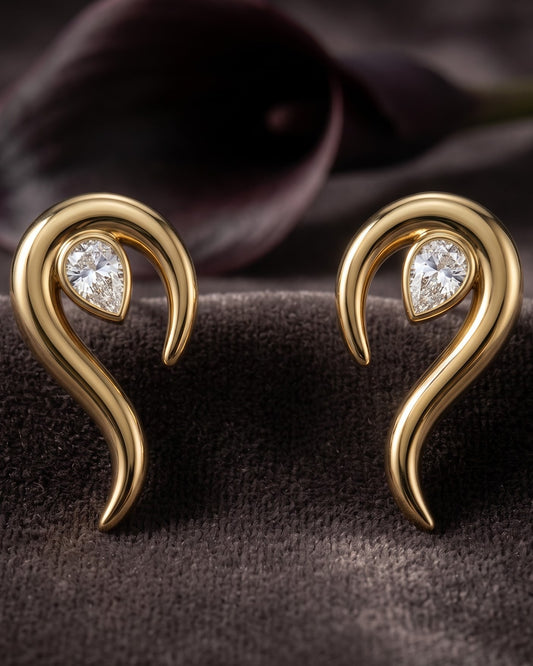 Solmetta Swirl Stud Earrings - Hero Shot