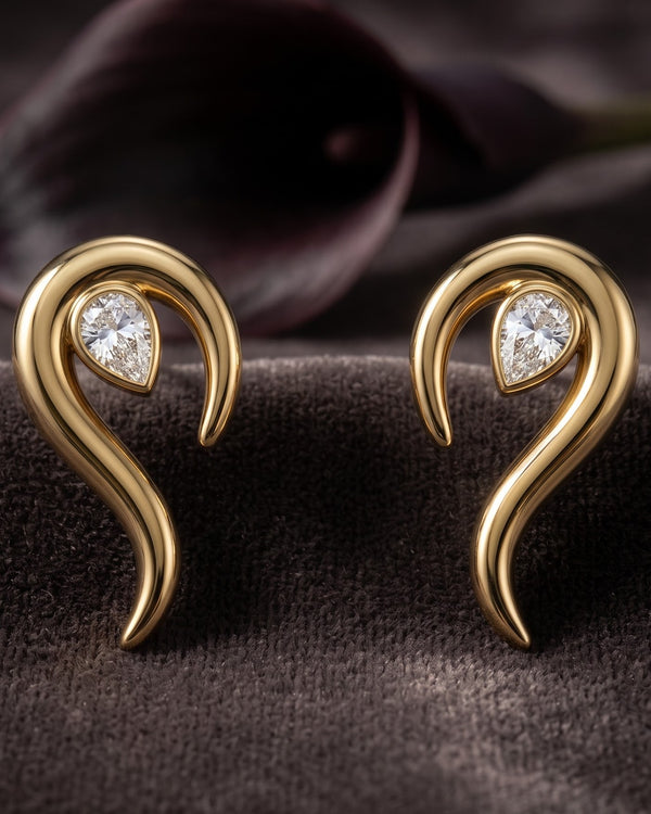 Solmetta Swirl Stud Earrings