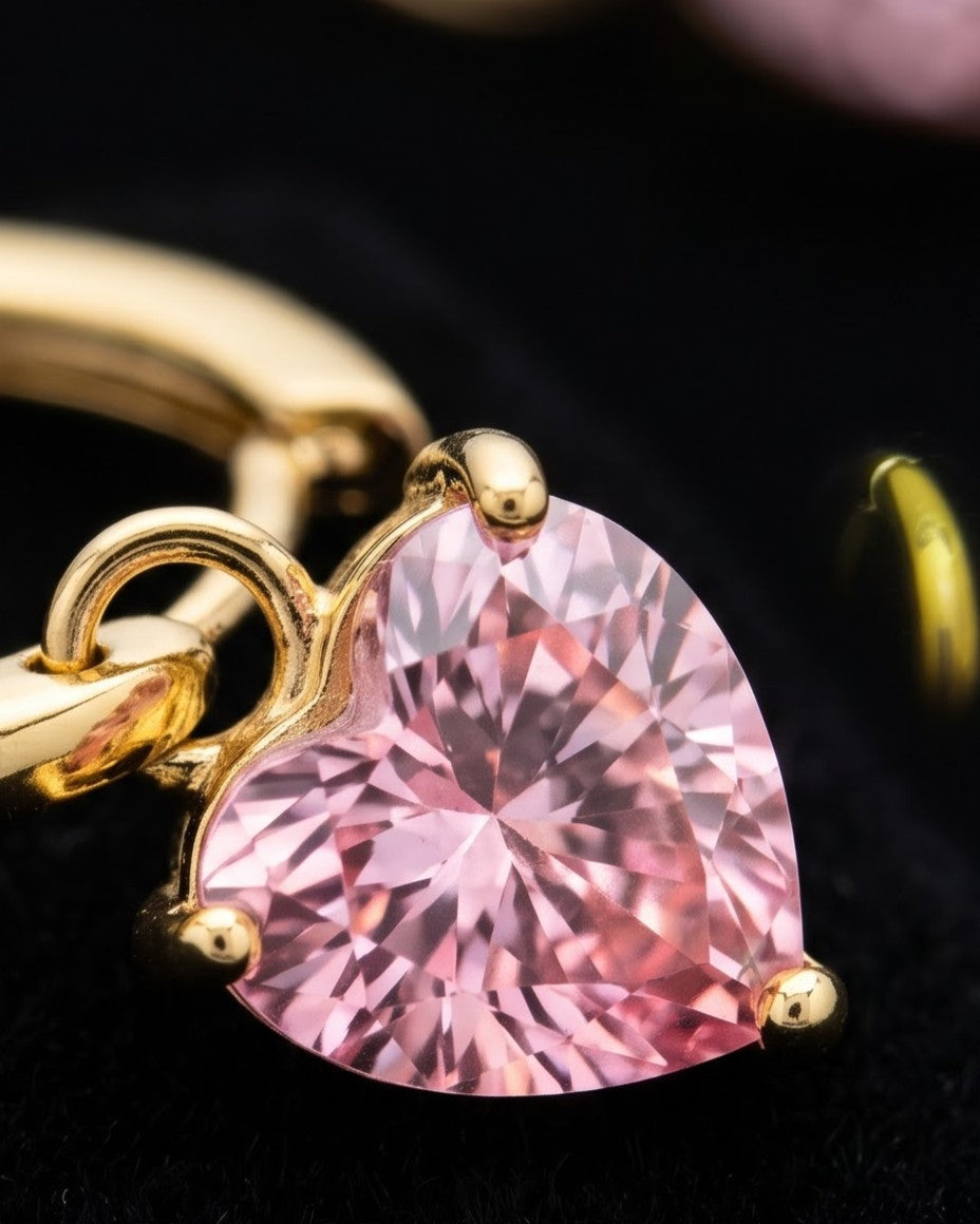 Solrosa Sweetheart Hoop Earrings - Cinematic Shot