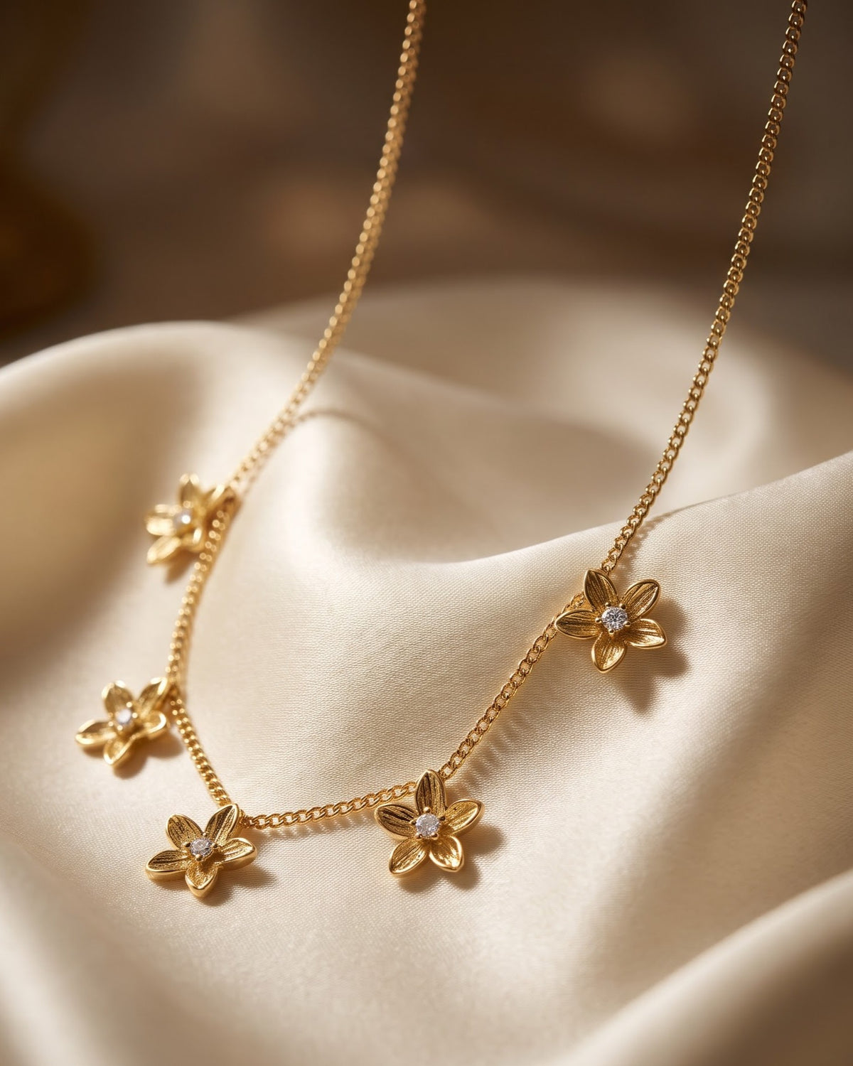 Solume Star Blossom Chain Necklace - Hero shot