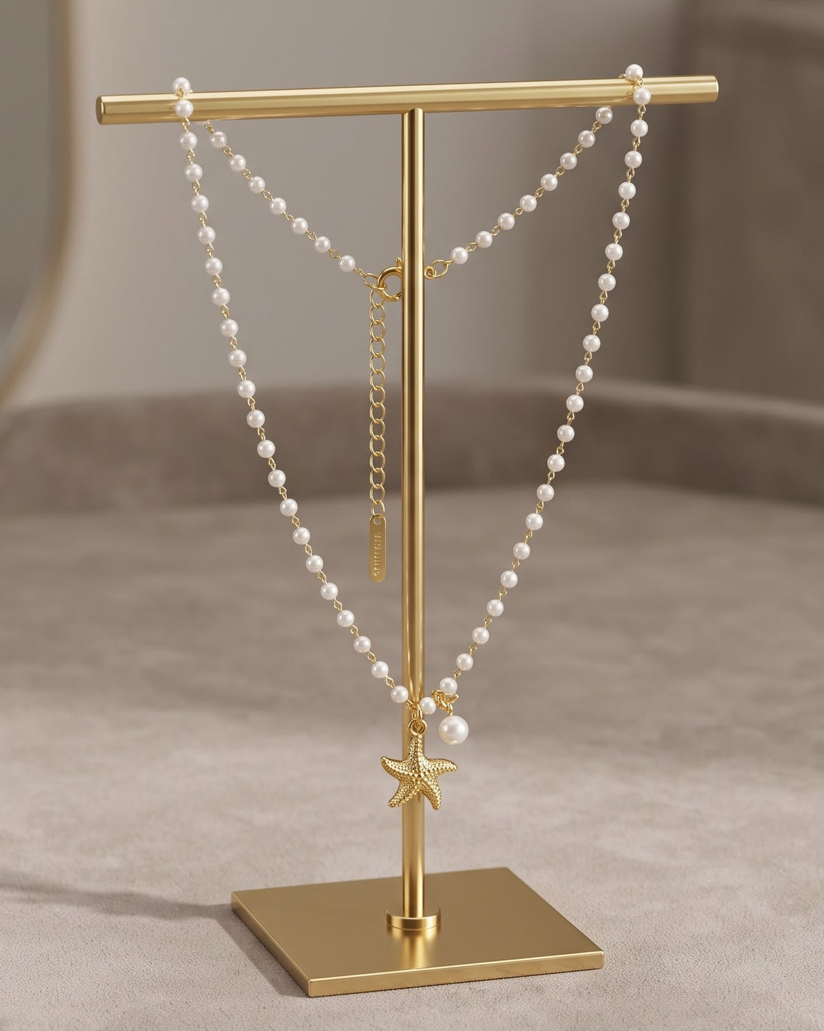 Solreva Starfish Pendant Necklace - Stand Display Shot