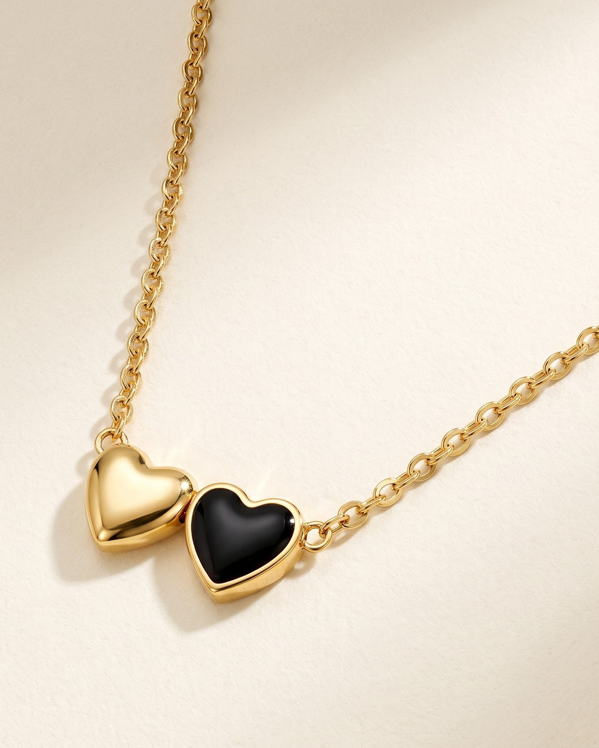 Solkina Duo Heart Pendant Necklace – Close-up Shot