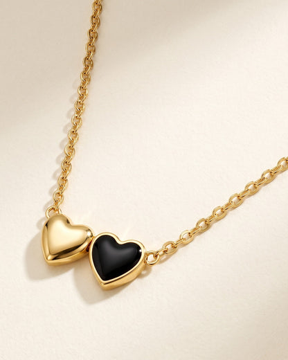 Solkina Duo Heart Pendant Necklace – Close-up Shot