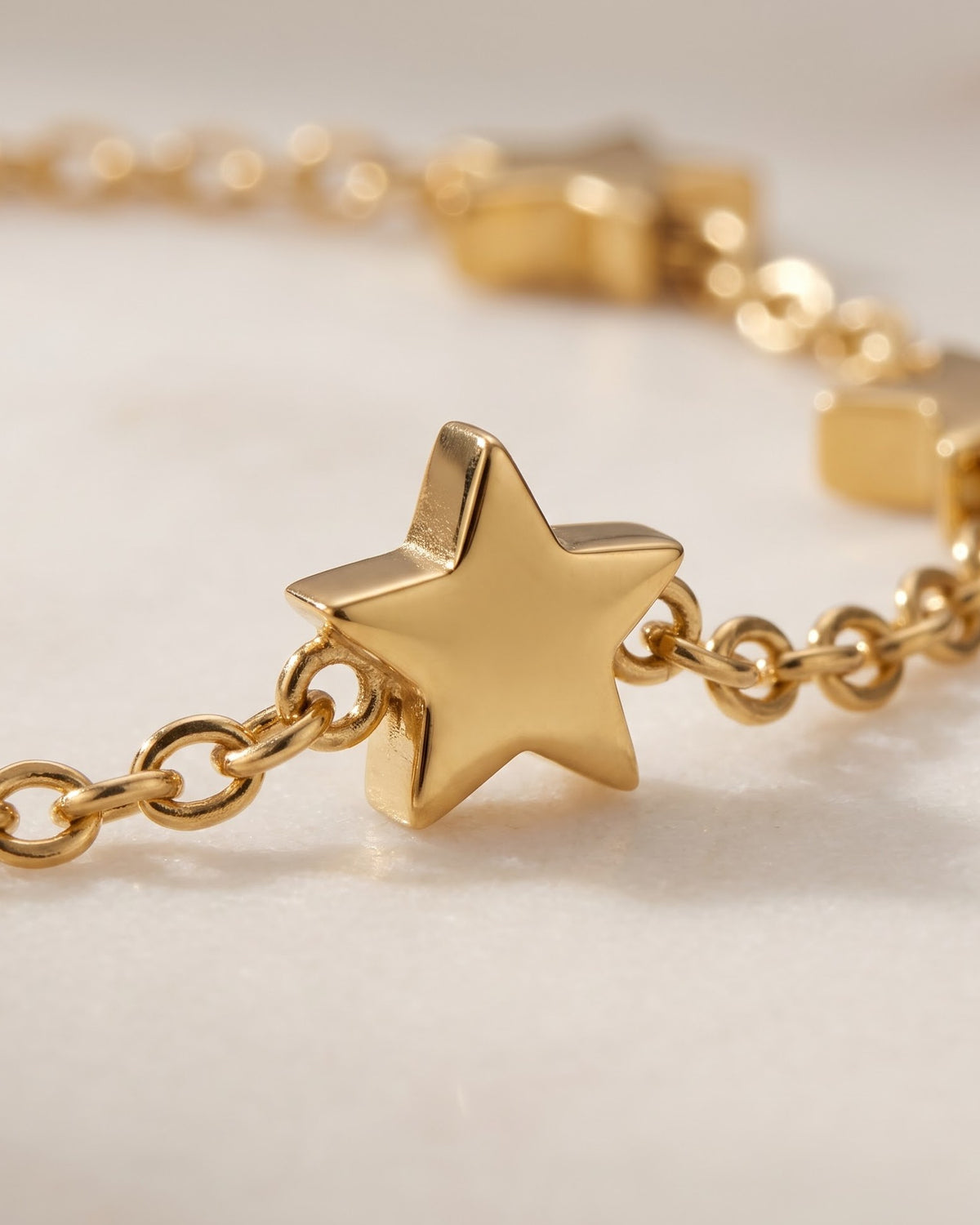 Solvie Star Charm Chain Bracelet - Cinematic shot