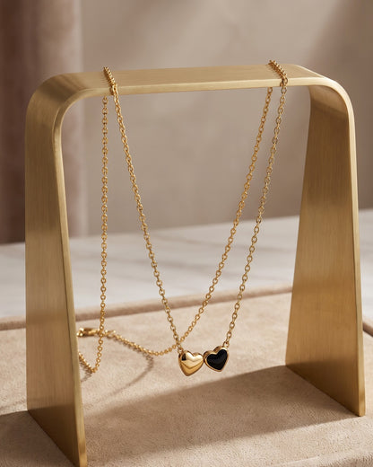 Solkina Duo Heart Pendant Necklace – Stand/Display Shot
