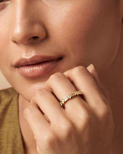 Solyera Mosaic Stacking Ring - Model / Worn Shot