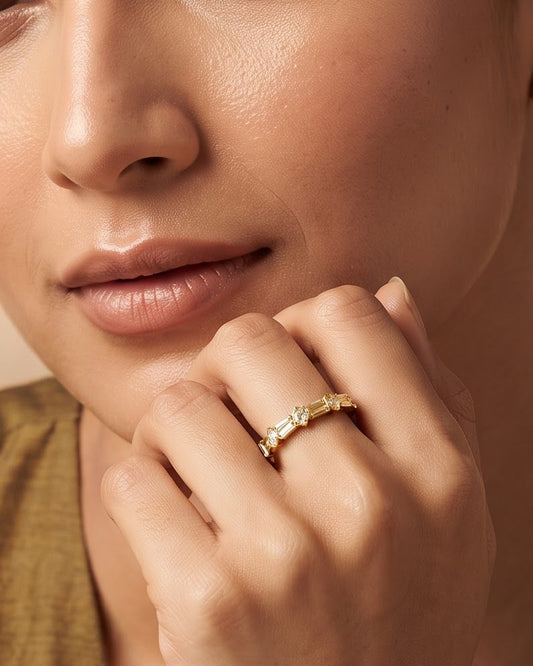 Solyera Mosaic Stacking Ring - Model / Worn Shot