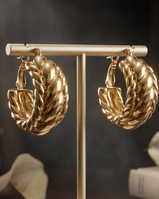 Solventa Rope Hoop Earrings - Hero Shot
