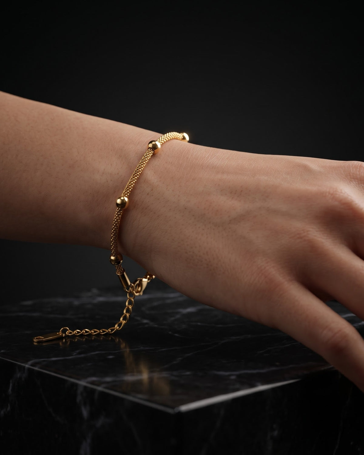 Solmeva Station Chain Bracelet - Close-up Detail Shot