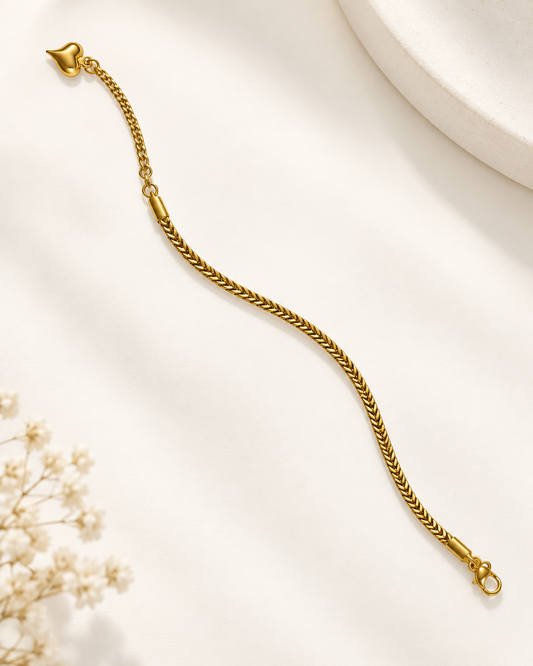 Solyka Heart Charm Chain Bracelet — hero shot