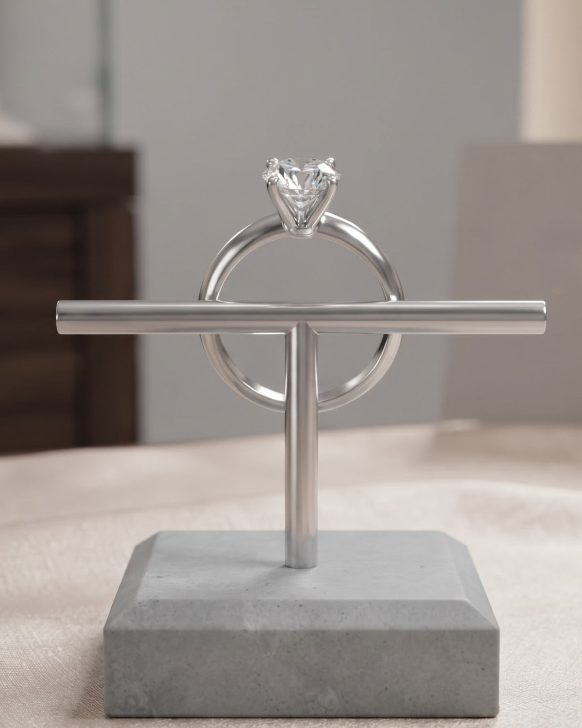 Solkiya Solitaire Statement Ring - Stand / Display Shot