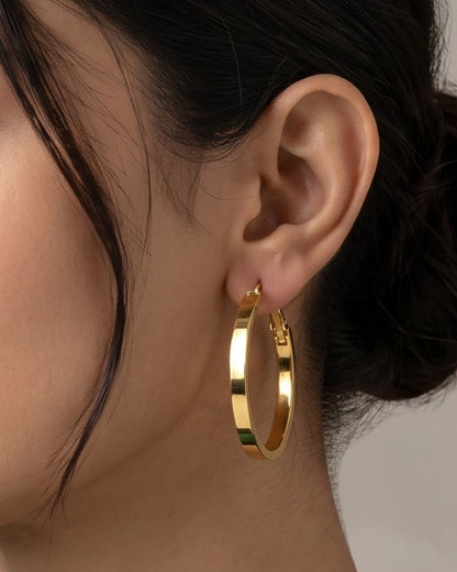 Solpari Flat Hoop Earrings - Worn Shot