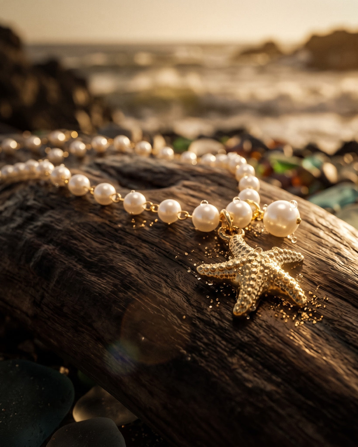 Solreva Starfish Pendant Necklace - Close-up Detail Shot