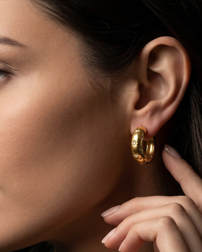 Solkarra Star Hoop Earrings - Close-up Detail