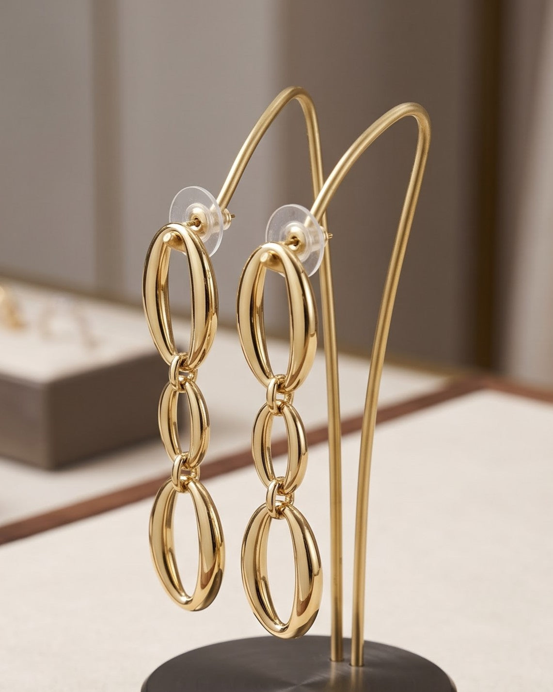 Solveca Link Dangle Earrings - Stand / Display Shot