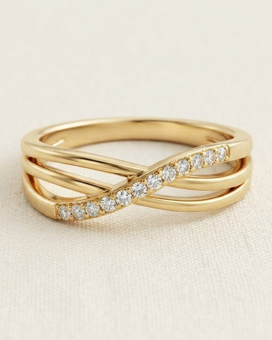 Solkine Cross Stacking Ring — hero shot