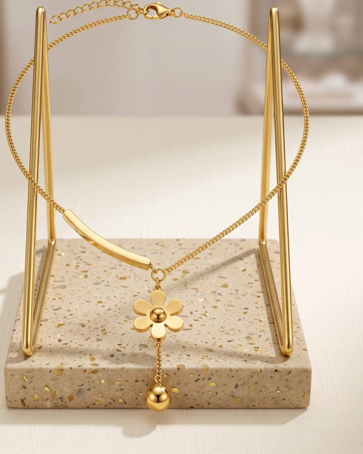 Soluna Trail Lariat Necklace - Stand Display Shot