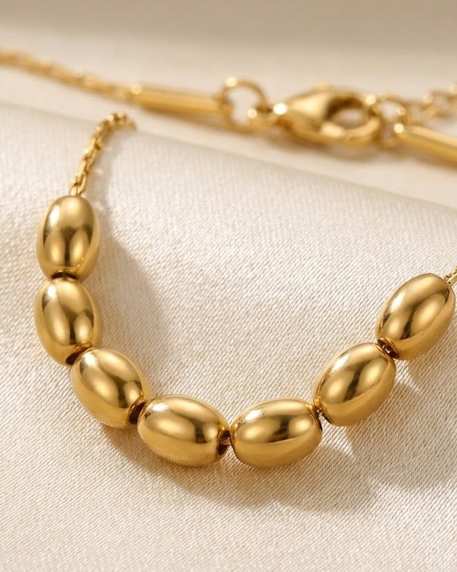 Solyona Rolling Bead Chain Necklace — cinematic shot