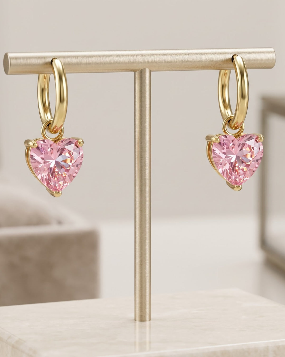 Solrosa Sweetheart Hoop Earrings - Display Shot