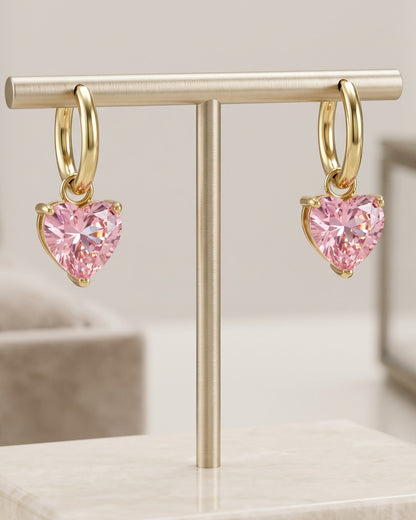 Solrosa Sweetheart Hoop Earrings - Display Shot