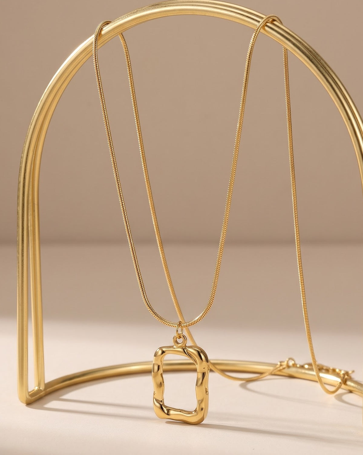 Solvona Frame Pendant Necklace – Stand/Display Shot